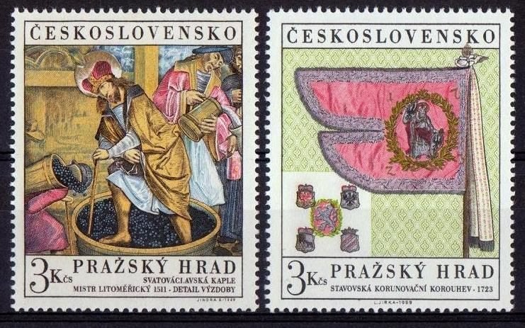 Tsjechoslowakije, Kunst, Mi. 1876-1877 postfris, Verzenden, Overige landen, Postfris