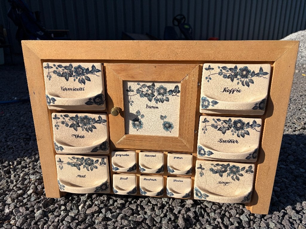 kruidenkastje hout / keramiek, Ophalen, Overige typen, Hout, Zo goed als nieuw