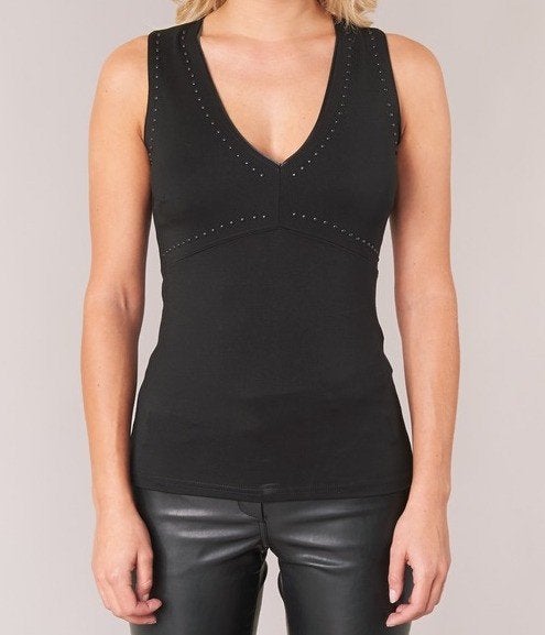 Morgan top Dalon zwart stretch v-hals maat L, Kleding | Dames, Zwart, Maat 42/44 (L), Nieuw, Zonder mouw
