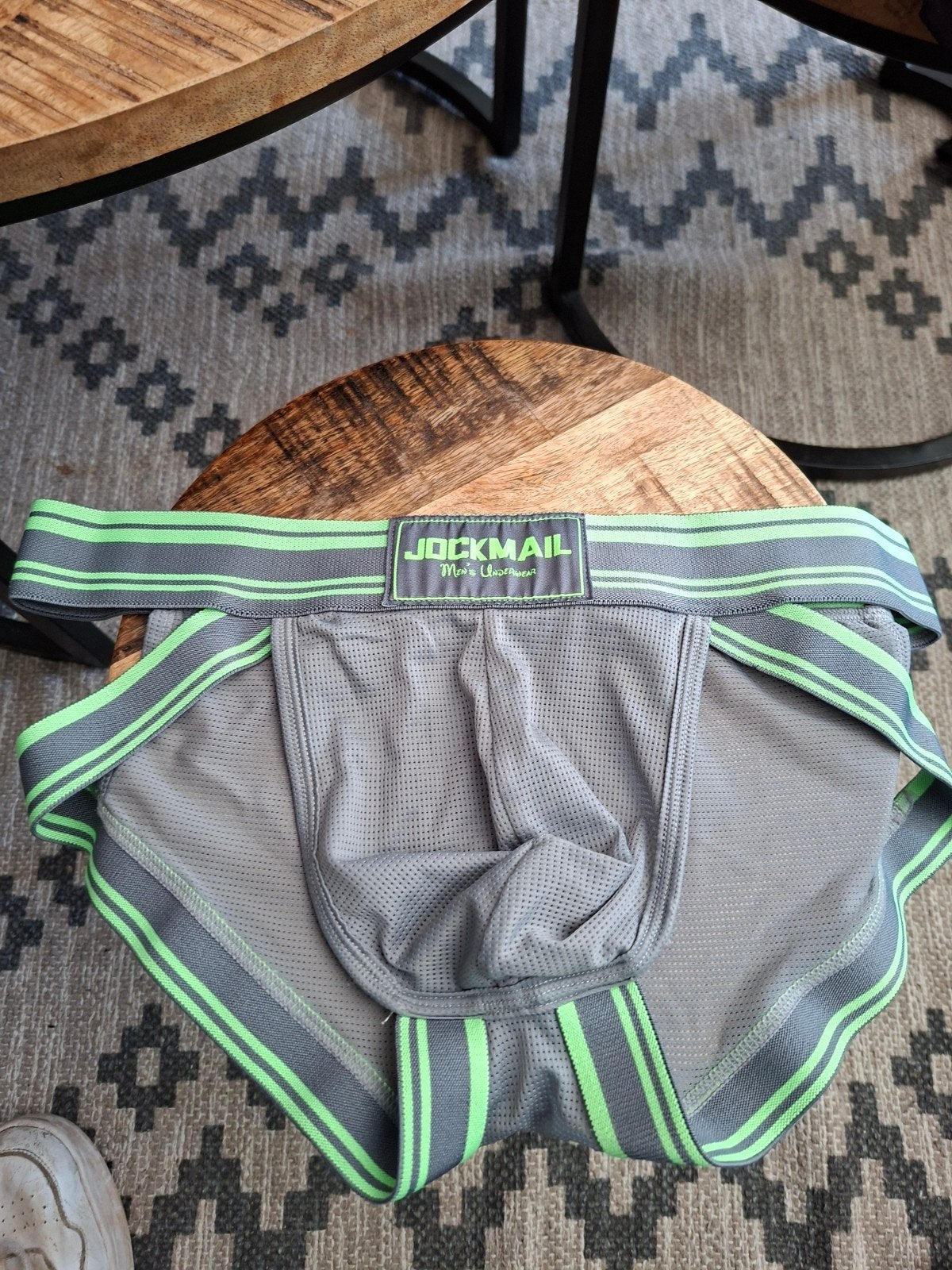 Jockmail Heren Jockstrap Grijs/Groen - Maat XL, Ophalen, Grijs, JOCKMAIL, Overige typen