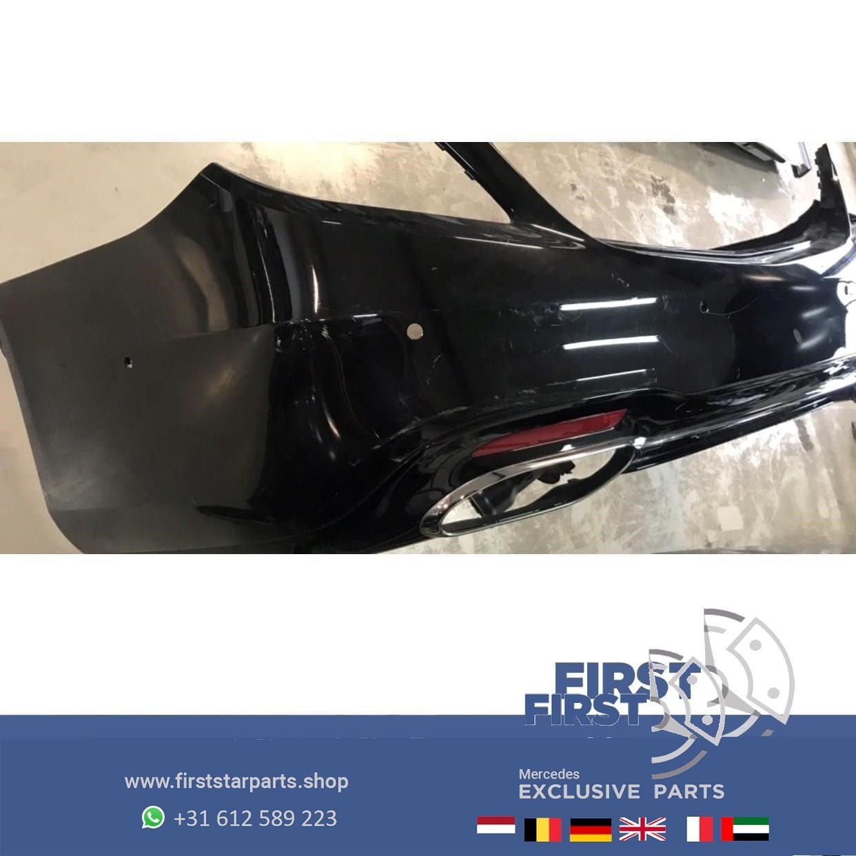 W222 FACELIFT AMG ACHTERBUMPER S Klasse 2017 ZWART origineel, Gebruikt, -, Voor, Ophalen of Verzenden