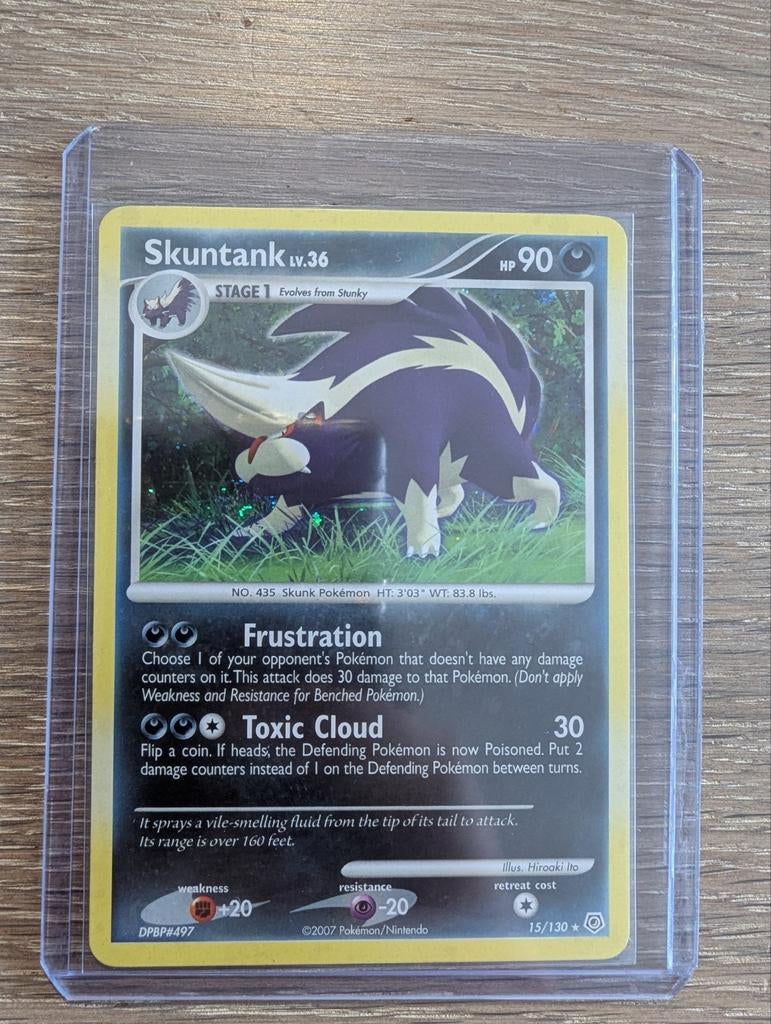 Skuntank uit Diamond & Pearl 15/130, Ophalen of Verzenden, Zo goed als nieuw, Losse kaart, Foil