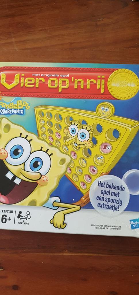 Vier op 'n Rij Spongebob - Het originele spel, Een of twee spelers, Ophalen of Verzenden, Gebruikt, MB