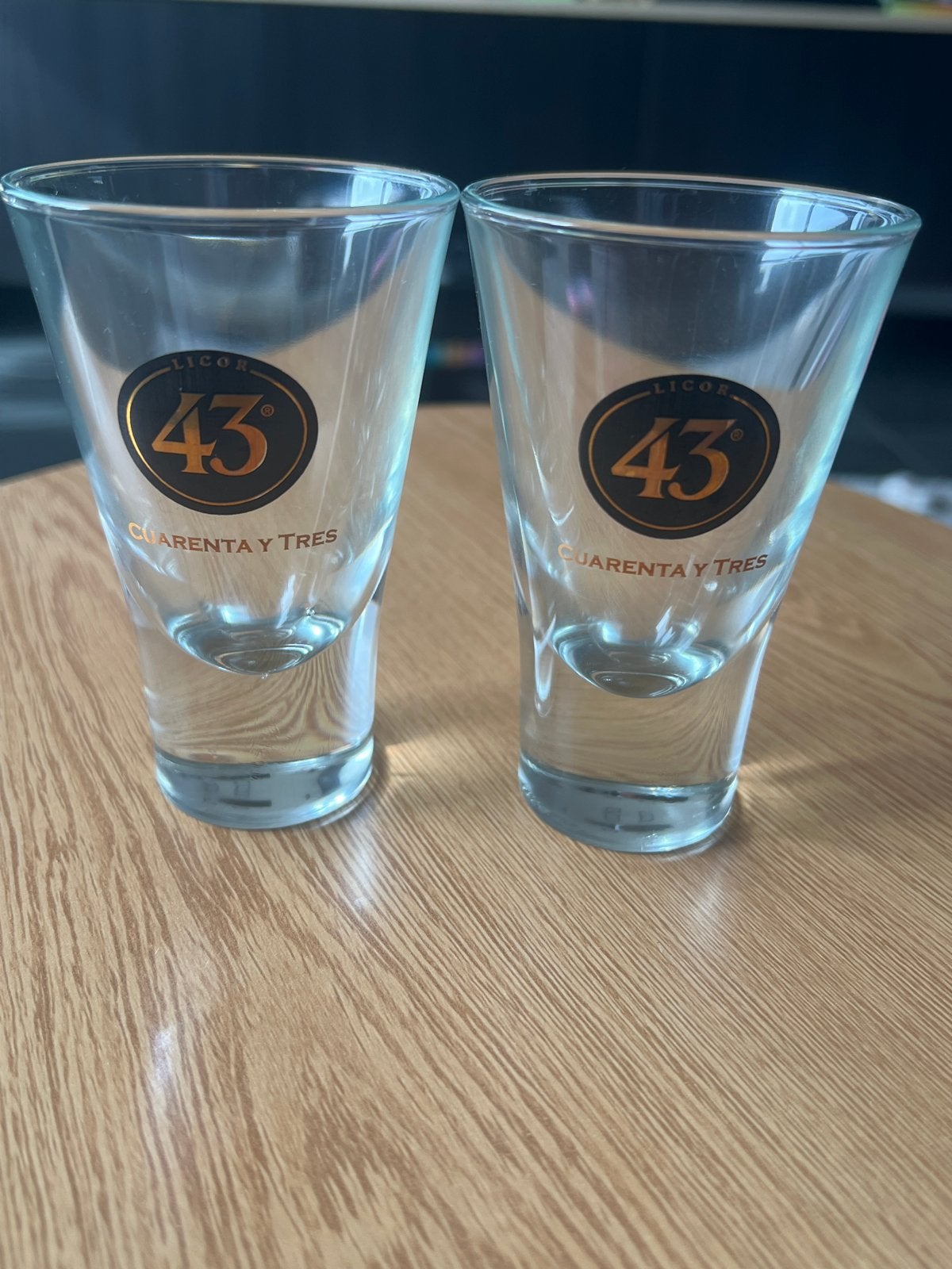 Licor 43 glazen - set van 2, Ophalen of Verzenden, Zo goed als nieuw, Overige merken, Glas
