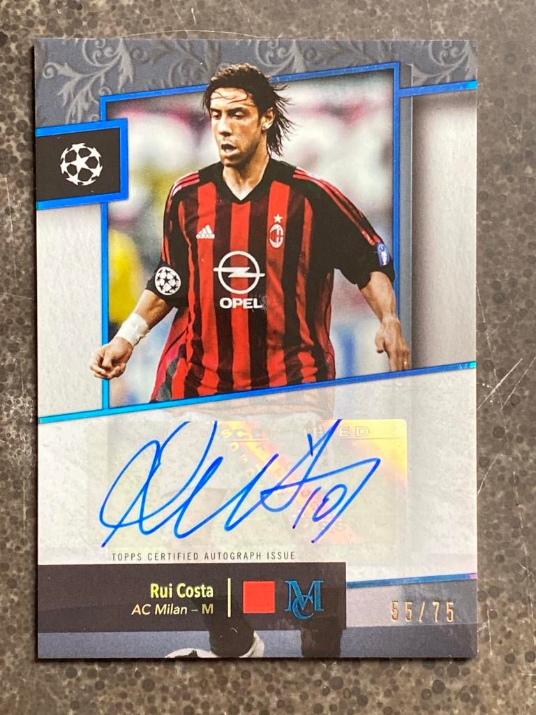 Rui Costa gesigneerde kaart AC Milan - Topps Certified, Ophalen of Verzenden, Zo goed als nieuw, Buitenlandse clubs, Spelerskaart
