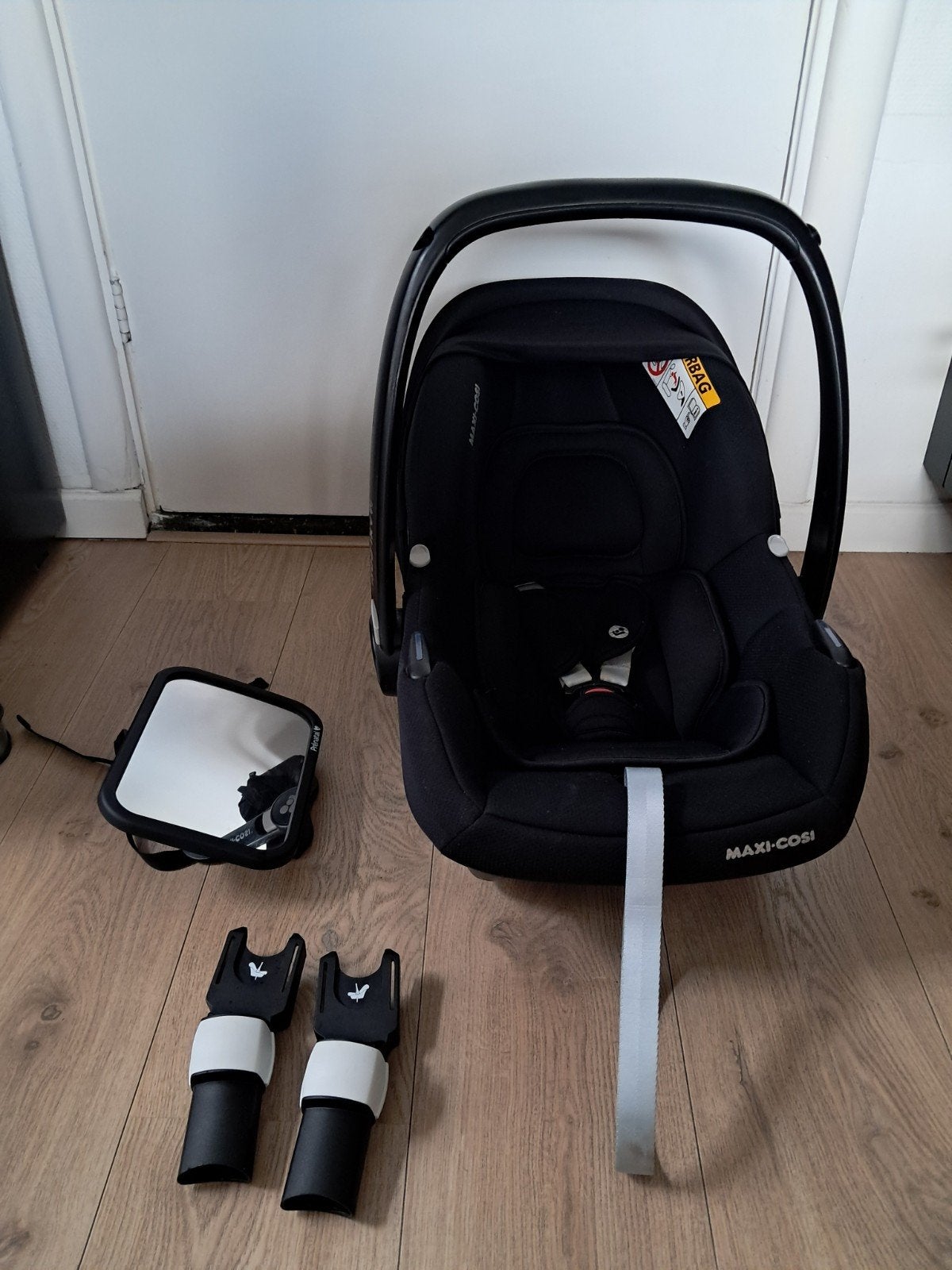 Maxi-Cosi Cabriofix i-Size en autospiegel, Ophalen, Autogordel of Isofix, Gebruikt, 0 t/m 13 kg