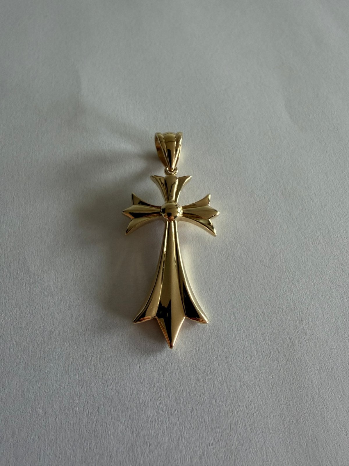Massieve 14k gouden kruis, Ophalen, 4 tot 7 cm, Nieuw, Goud