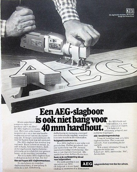 30 vintage advertenties reclames gereedschap 56-1 Unimat AEG, Ophalen of Verzenden, Gebruikt, Overige typen