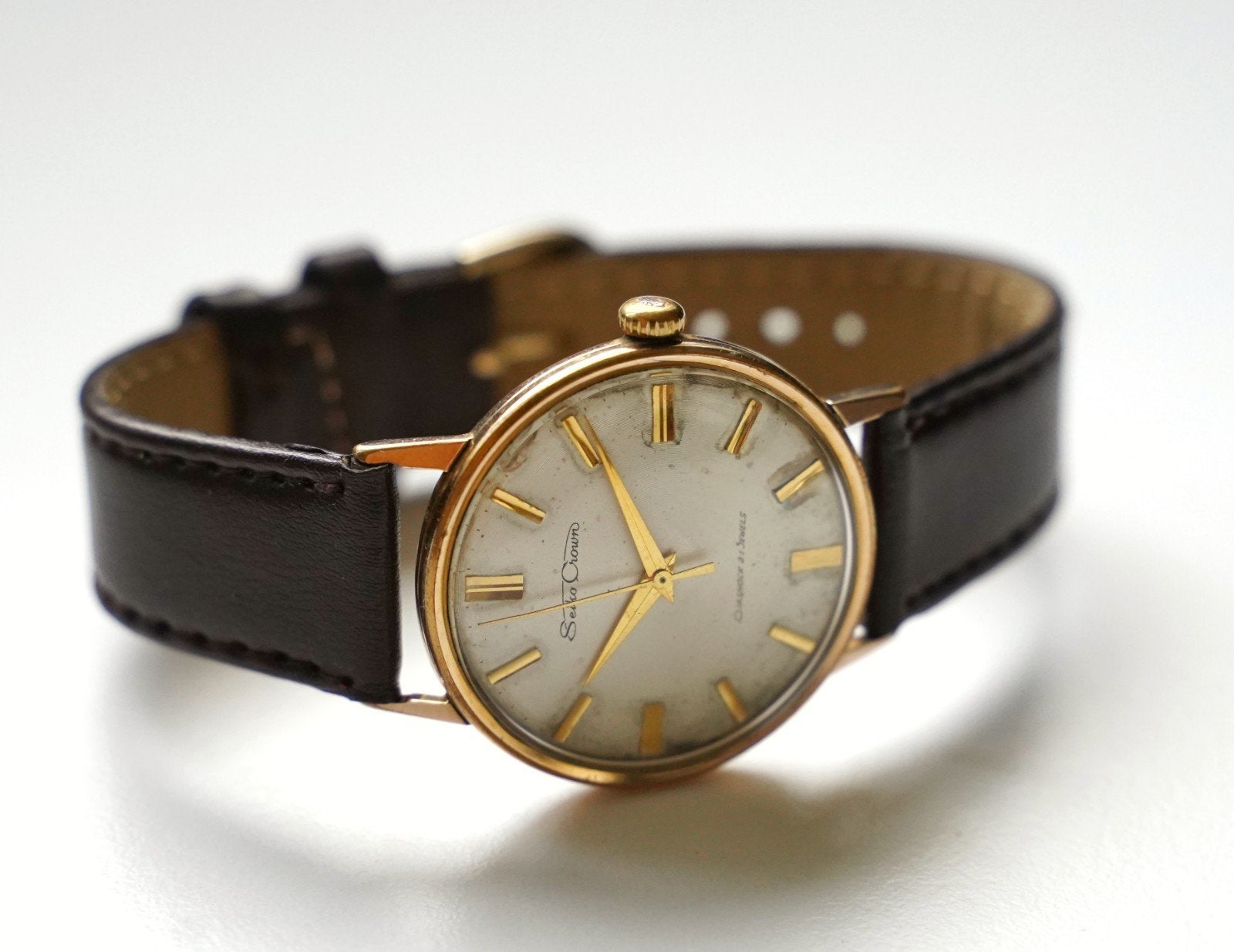 Seiko crown horloge horloge, Sieraden, Tassen en Uiterlijk, Horloges | Heren, Seiko, Staal, Polshorloge, Ophalen of Verzenden