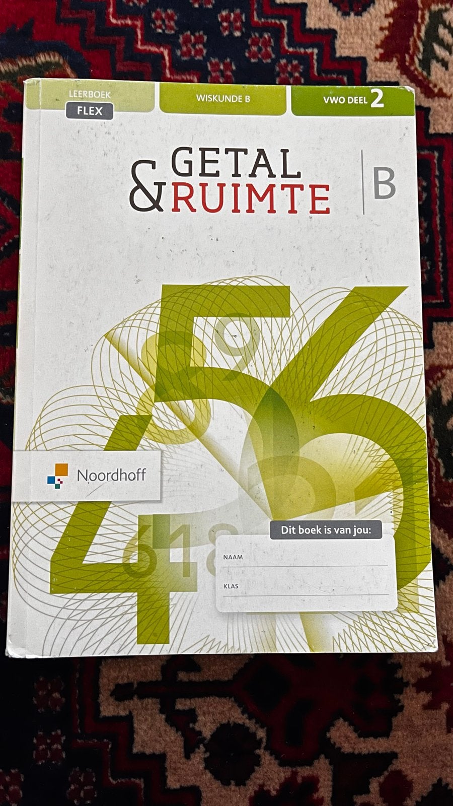 Getal & Ruimte VWO Wiskunde B deel 2 Leerboek Flex, Ophalen of Verzenden, Gelezen, VWO, Wiskunde B