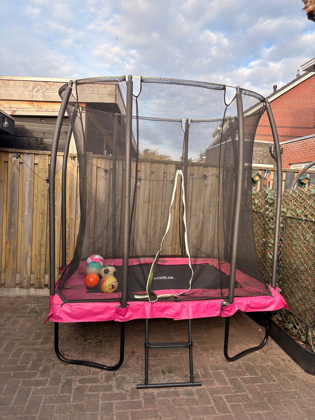 Foto 4 van Salta trampoline met veiligheidsnet en ladder