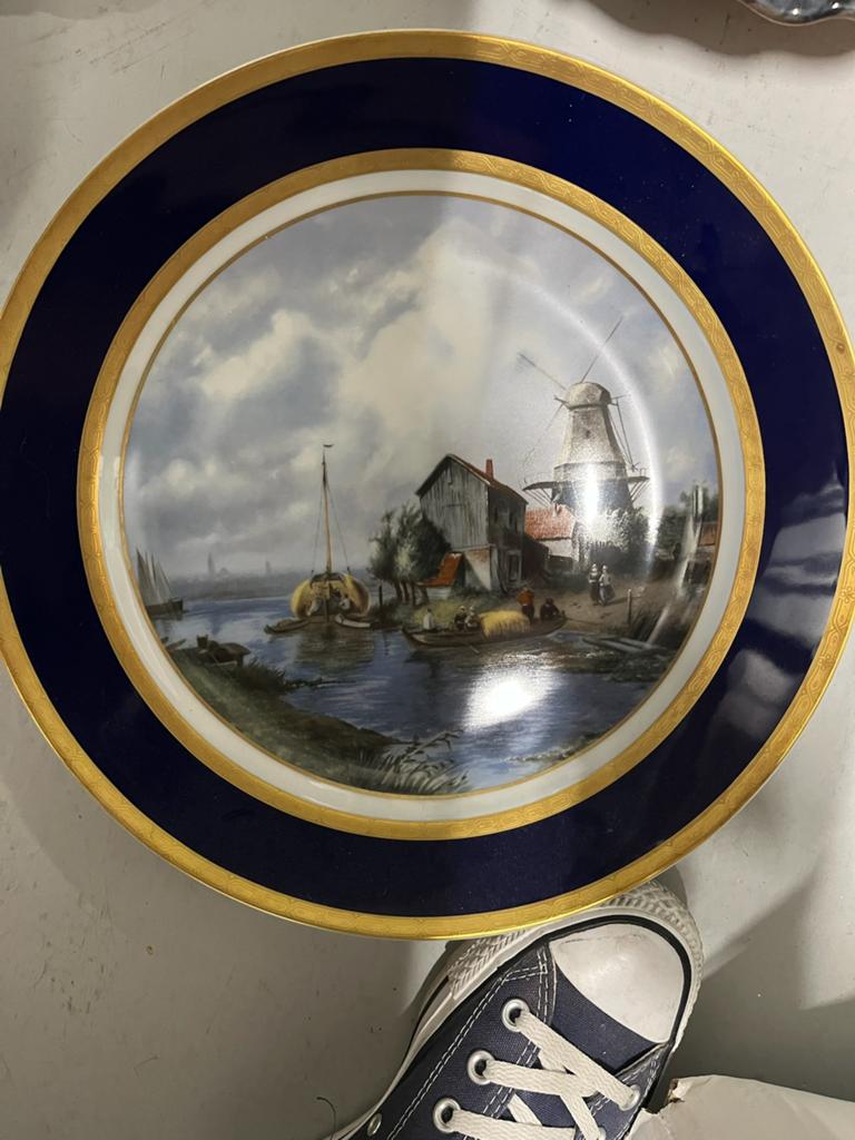 Kaiser Porseleinen Wandbord - Hollandse Rivierlandschap, Antiek en Kunst, Ophalen