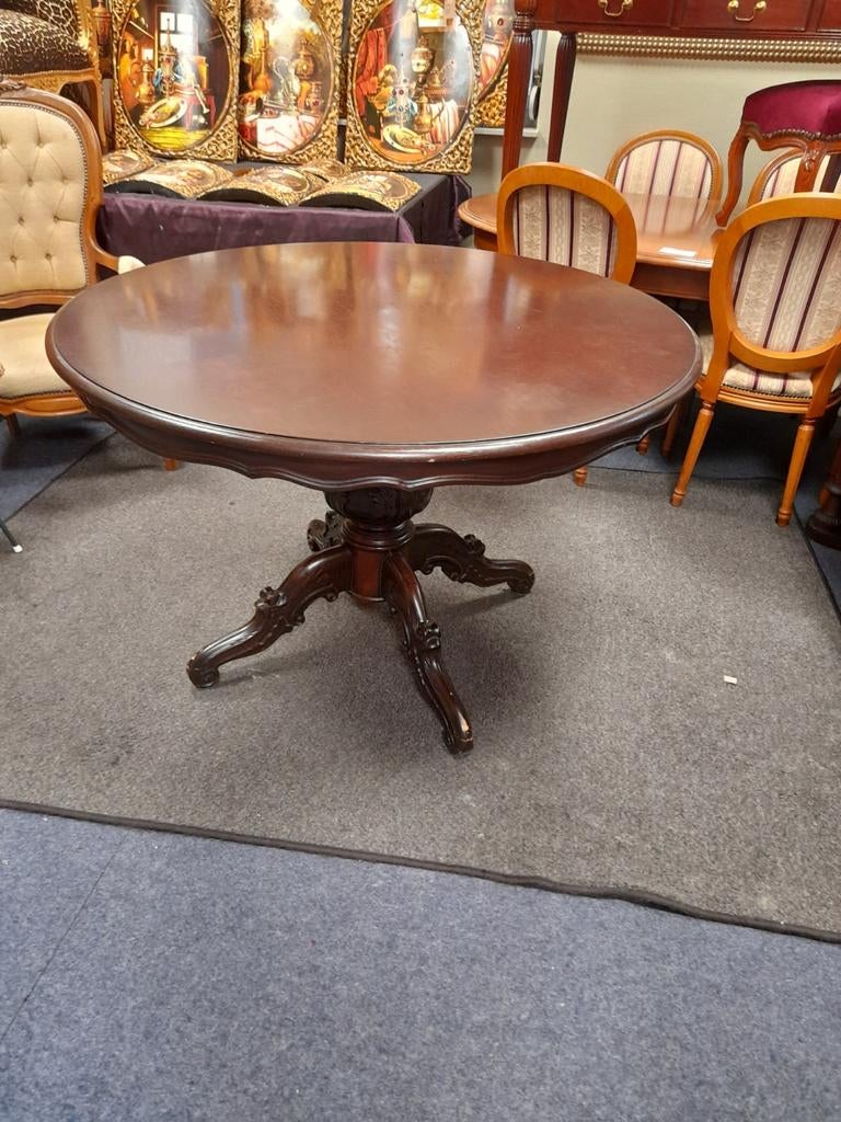 Noten barok bolpoot eet tafel, Antiek en Kunst, Antiek | Meubels | Tafels, Ophalen of Verzenden