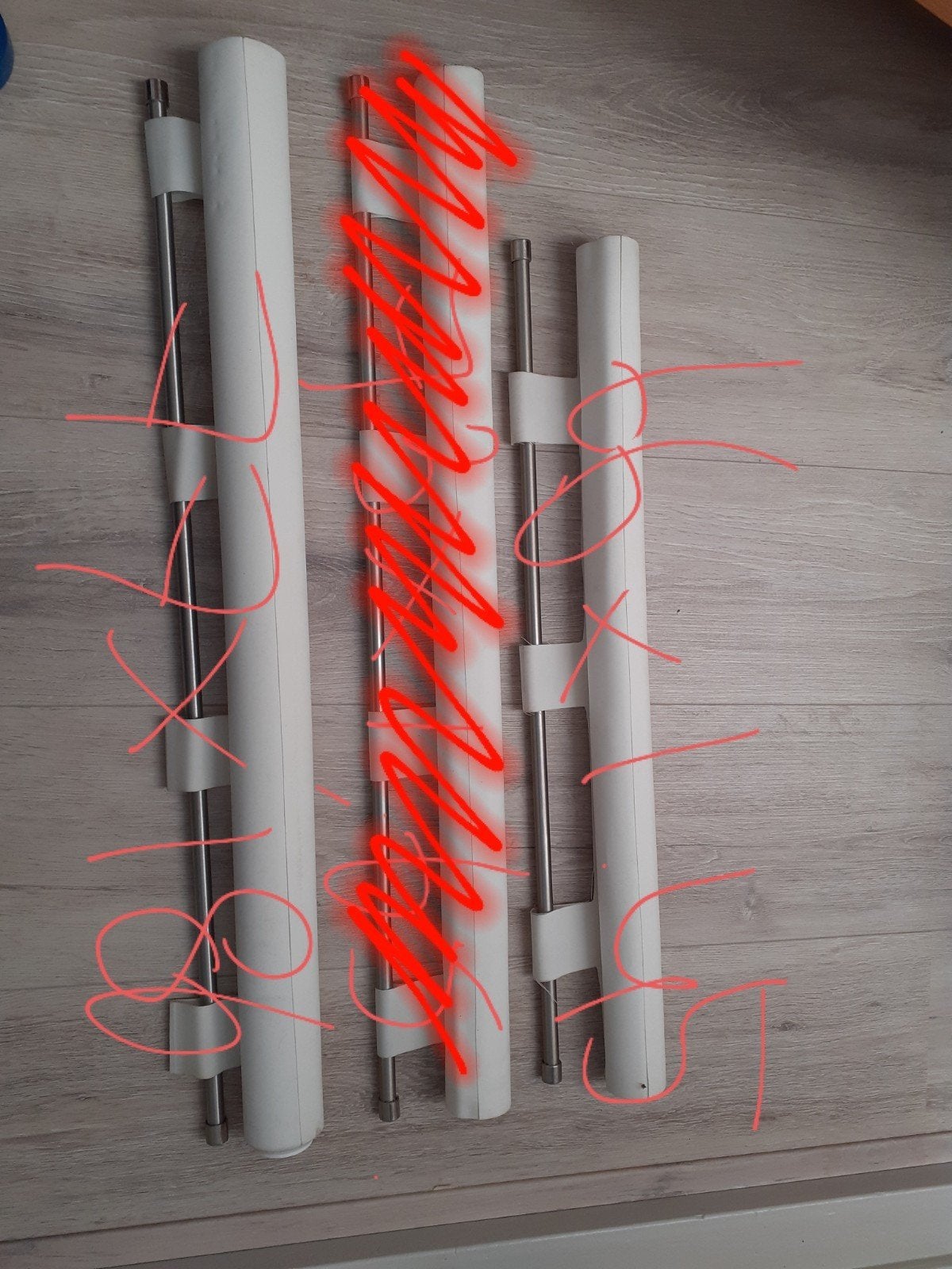 2 rolgordijnen crème, Gebruikt, Ophalen of Verzenden, Koordbediening, Rolgordijn