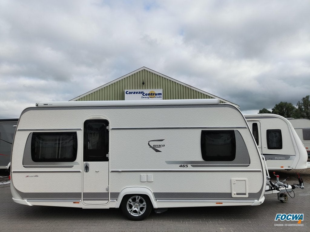 Fendt Bianco Selection 465 SFB Mover Fransbed Zit Thule, Caravans en Kamperen, Rondzit, Bedrijf, Schokbreker, Dwarsbed