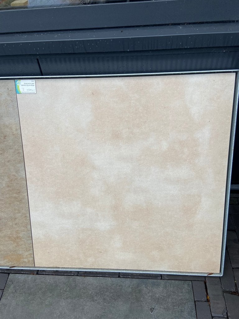 Terrastegel 90x90x3 keramiek beige (Restpartij) - J&W 102