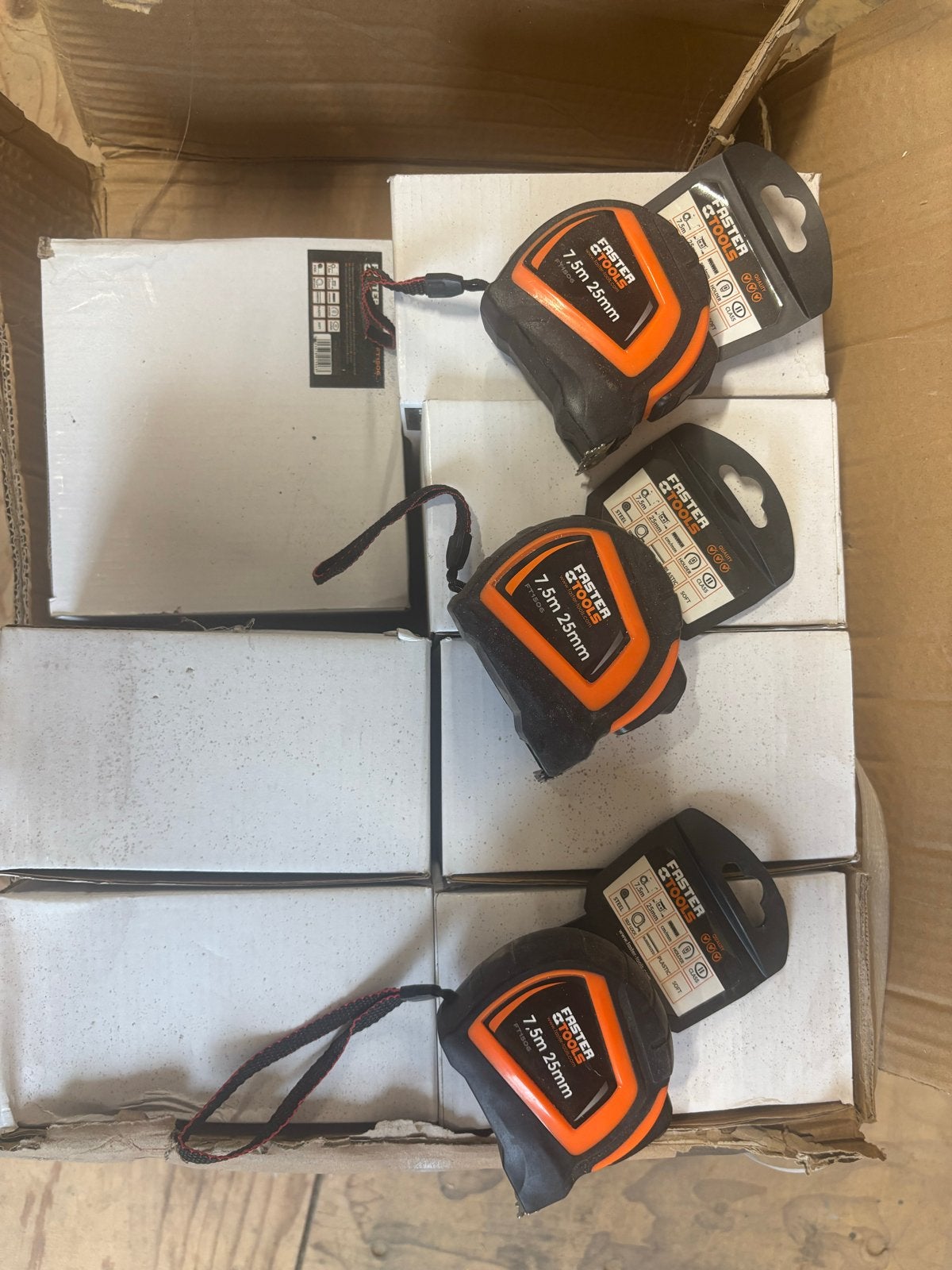 Nieuwe Faster Tools Rolmaat 7.5m x 25mm - Rubberized 100 st, Ophalen of Verzenden, Nieuw, Rolmaat/meetlint, Overige merken
