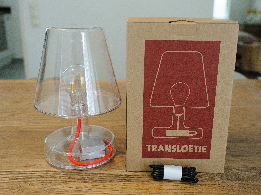 Fatboy Transloetje transparant tafellamp, Huis en Inrichting, Dimbaar, 25 cm, Overige fittingen, Ophalen of Verzenden