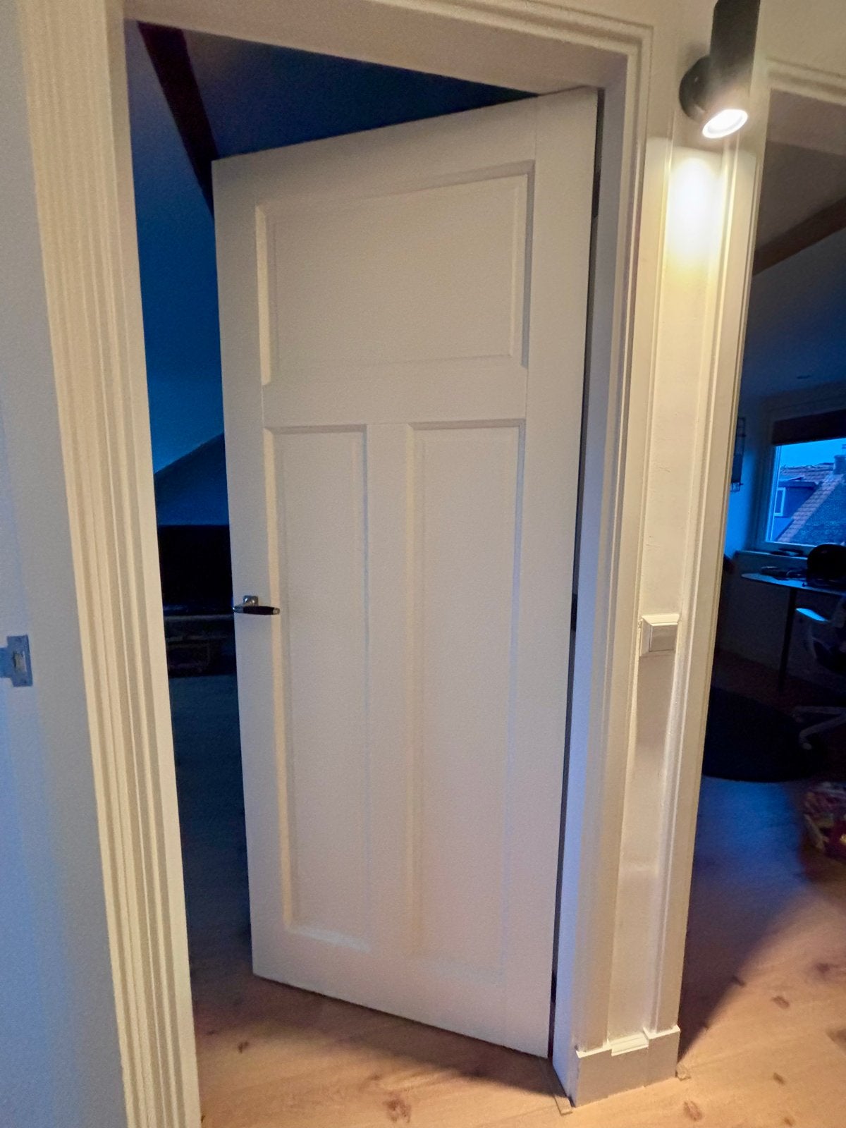 3x Jaren '30 Skantrae Essence paneeldeuren RAL 9010, Doe-het-zelf en Verbouw, Gebruikt, 80 tot 100 cm, Binnendeur, Ophalen of Verzenden
