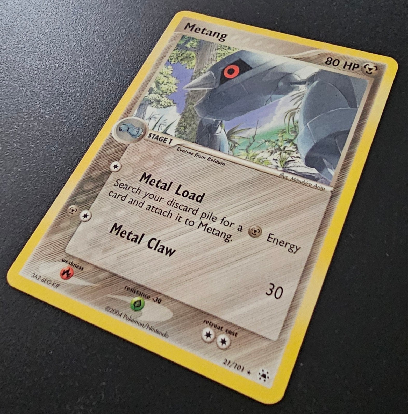 Pokémon Kaart EX Hidden Legends Serie Metang 21/101 HL 21, Ophalen of Verzenden, Gebruikt, Losse kaart