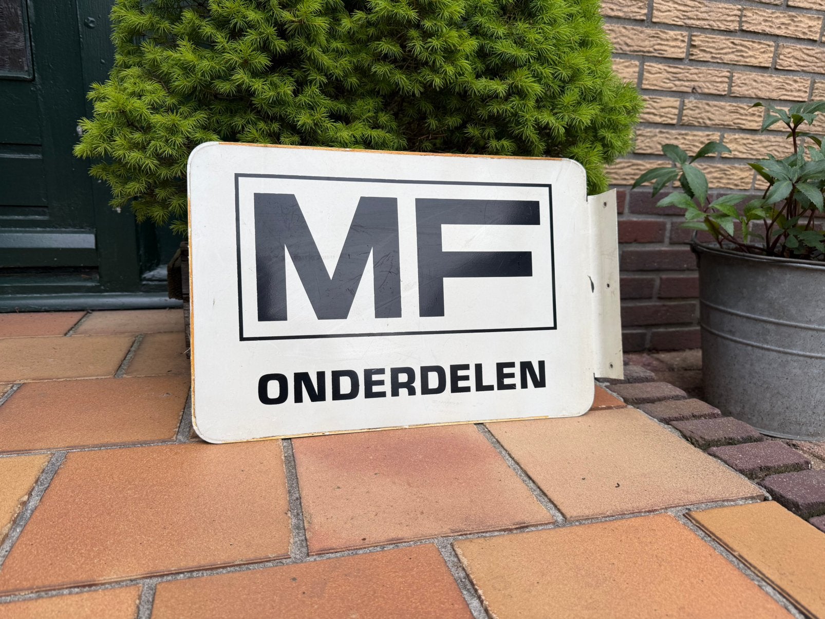 Massey Ferguson oldtimer tractor oud reclamebord reclame, Verzamelen, Ophalen of Verzenden, Gebruikt, Reclamebord