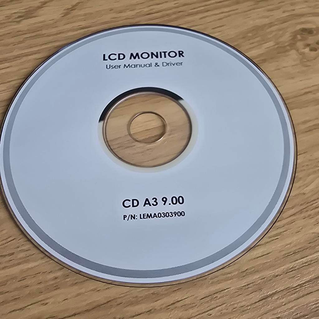 LCD Monitor Gebruikershandleiding & Driver CD, Ophalen, Gebruikt
