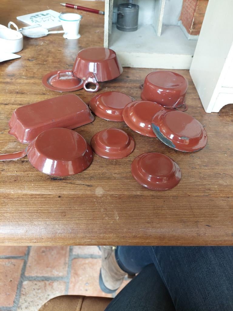 Antiek emaille speelgoed pannetjes ect, Ophalen of Verzenden, Gebruikt, Overige materialen