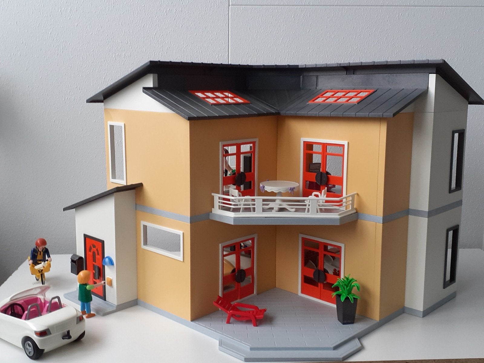 Playmobil modern woonhuis 9266 volledig ingerichtt, Ophalen, Gebouw, Complete set, Zo goed als nieuw