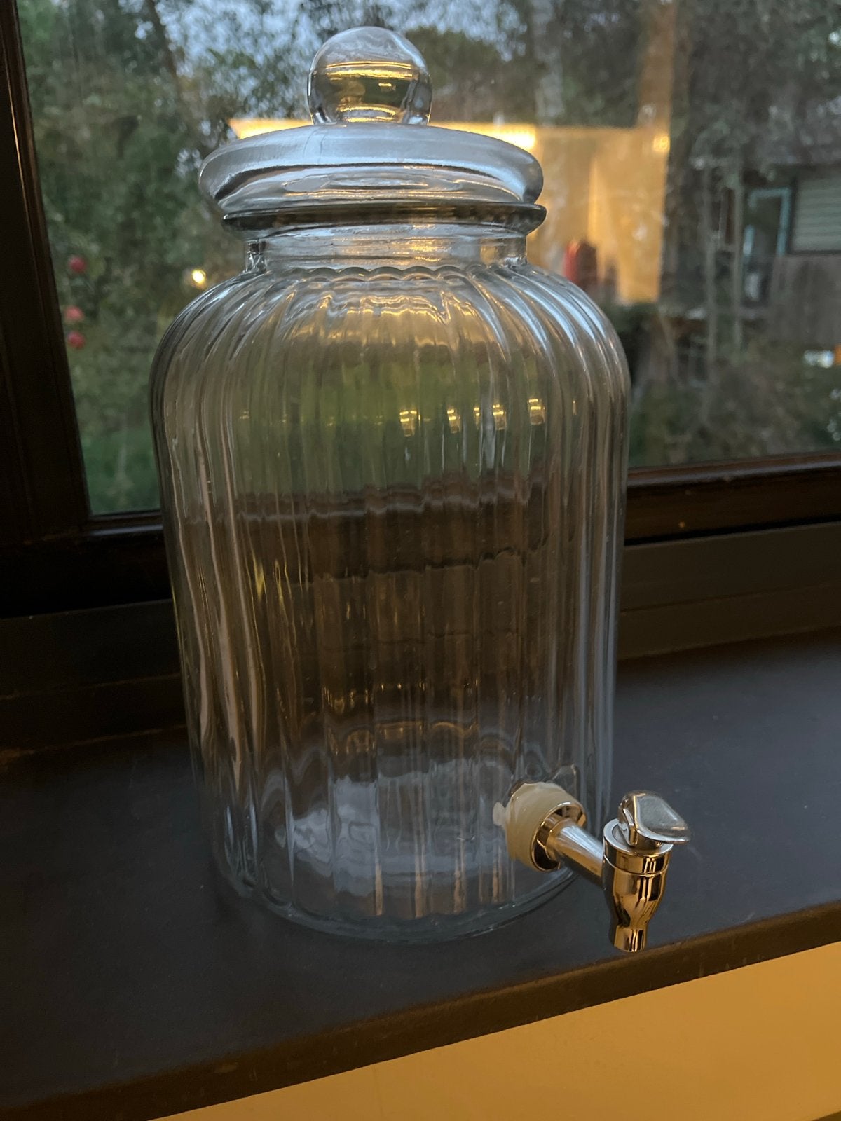 Glazen limonade tap -drankdispenser met kraantje, Overige typen, Ophalen, Zo goed als nieuw, Glas