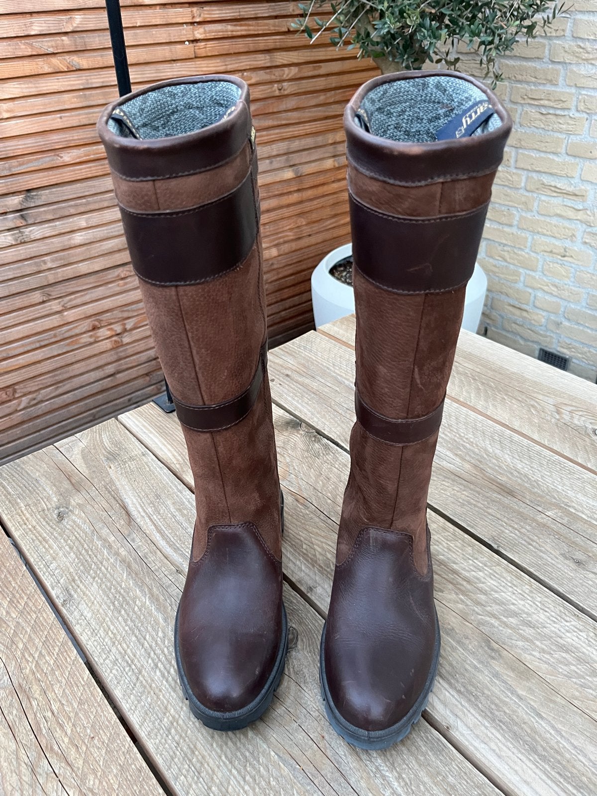 Dubarry Longford laarzen – Walnut – maat 38 (valt klein), Kleding | Dames, Ophalen, Zo goed als nieuw, Bruin, Hoge laarzen