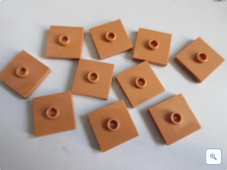 nr. 6925 l.bruine plaatjes 2x2 met 1 stud, Ophalen of Verzenden, Zo goed als nieuw, Complete set, Lego