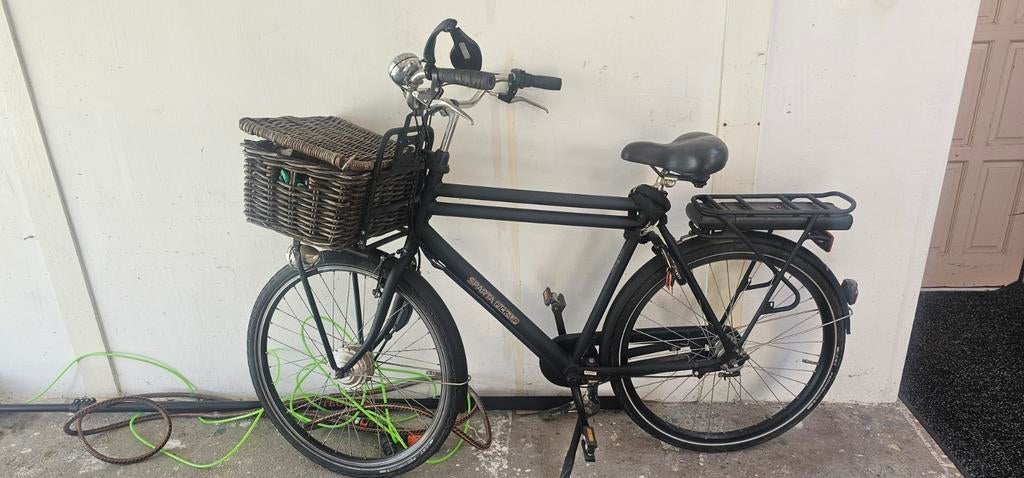 Sparta Pick-Up Herenfiets met Mand - Zwart, Fietsen en Brommers, Fietsen | Dames | Damesfietsen, Gebruikt, Sparta, Versnellingen