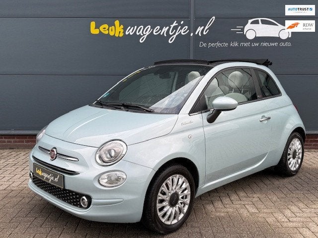 Fiat 500 C 1.0 Hybrid Dolcevita Cabrio *carplay *cruise, Voorwielaandrijving, Gebruikt, Zwart, Cabriolet