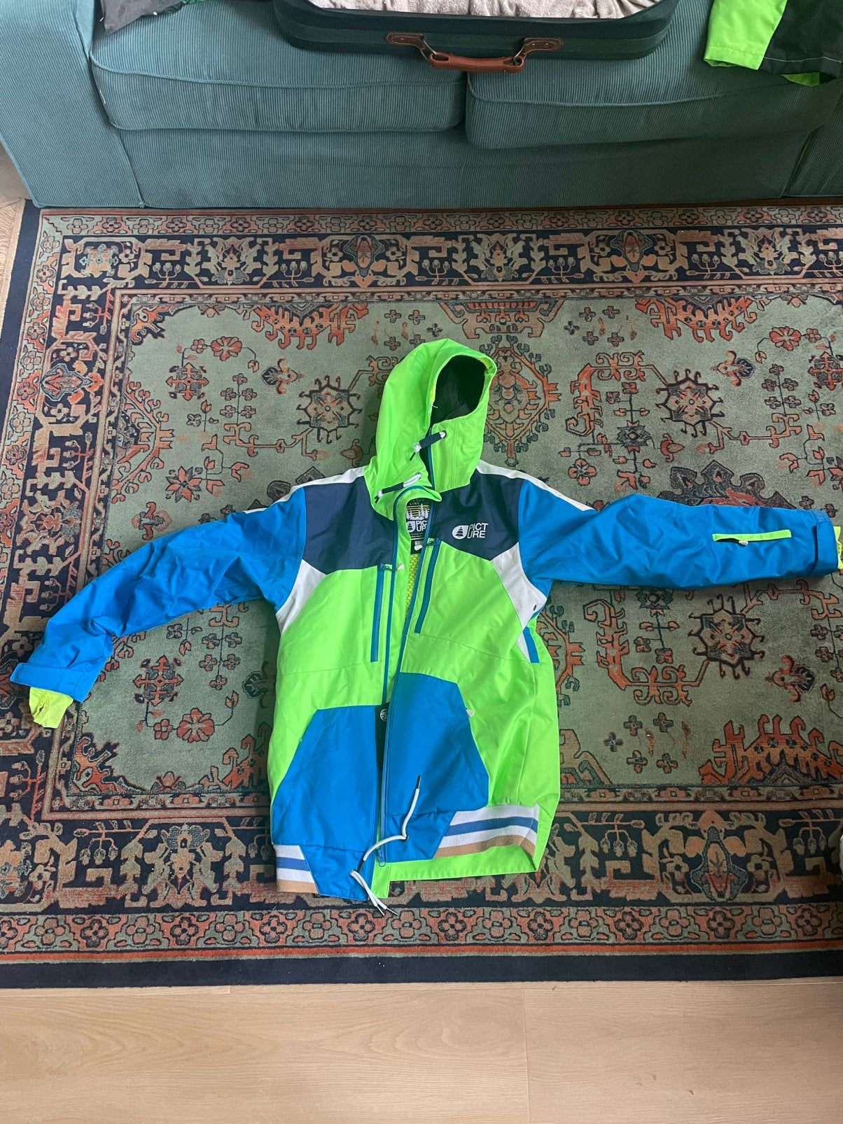Picture skijas maat S groen blauw wit, Ophalen, Zo goed als nieuw, Maat 36 (S), Jack