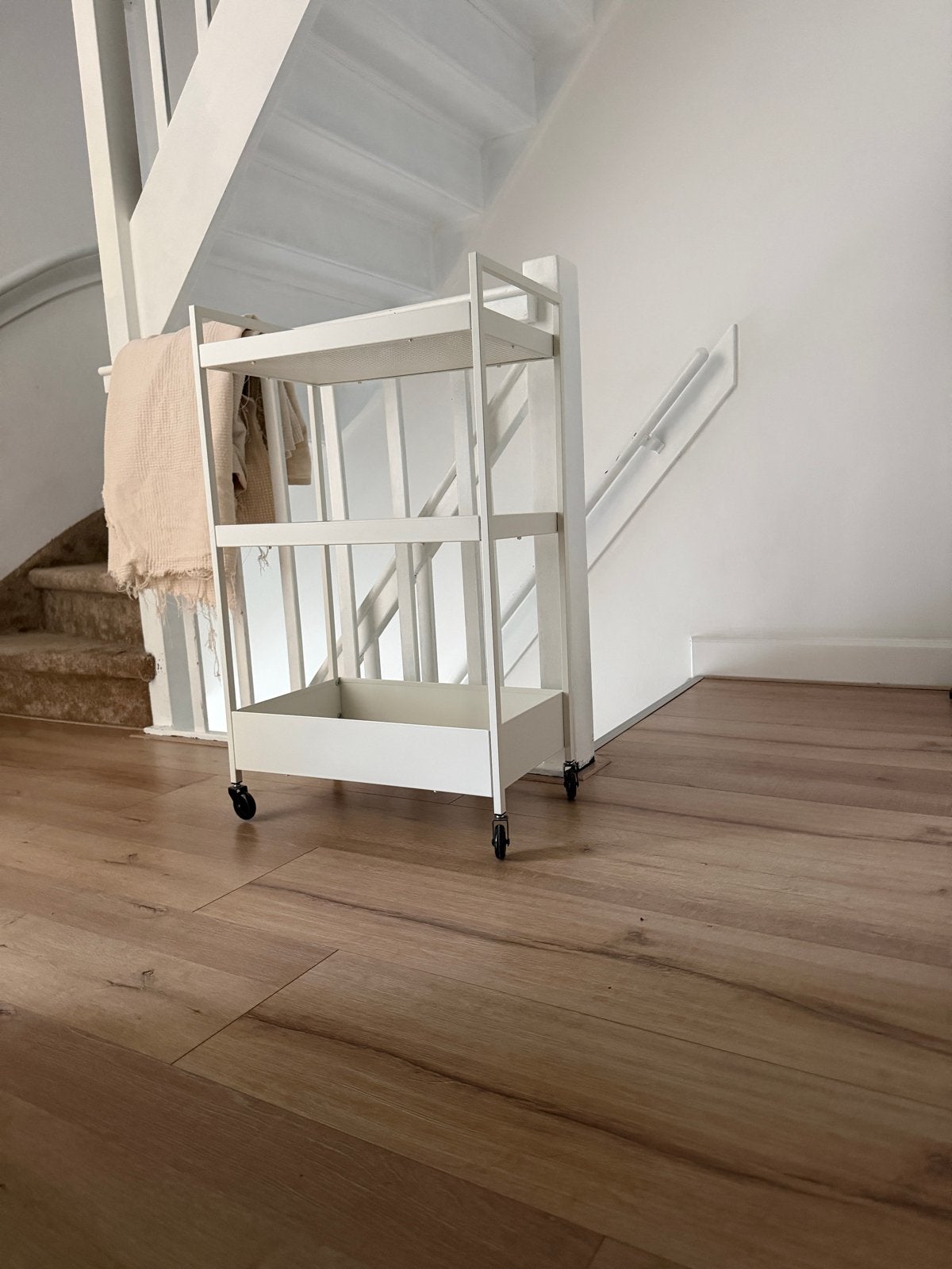 Ikea trolley - Handige opbergoplossing op wielen, Huis en Inrichting, Gebruikt, Ophalen of Verzenden, Wit, Metaal