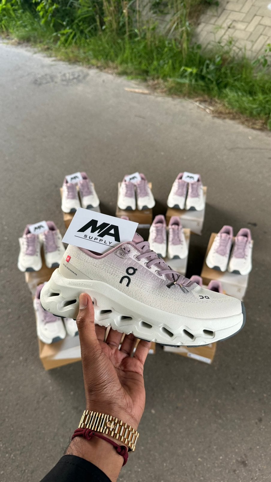 ⚠️ Oncloud Cloudtilt Heron Dew (Wit met Paars) ☁️🟣, Kleding | Dames, Schoenen, Ophalen of Verzenden, Nieuw, Wit, Sneakers of Gympen