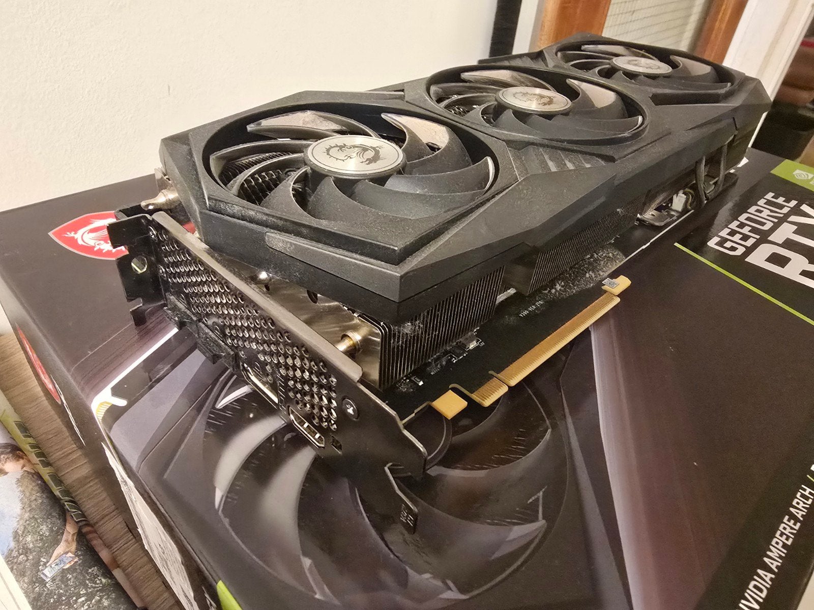 1e eigenaar, MSI GeForce RTX 3060 ti Gamin, GDDR6, PCI-Express 4, Ophalen of Verzenden, Zo goed als nieuw