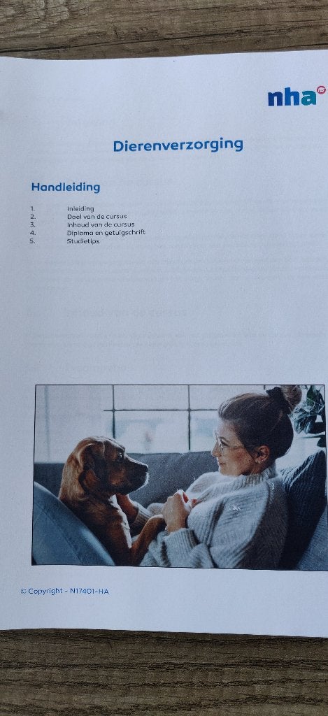 NHA opleiding dierenverzorging, Boeken, Ophalen of Verzenden, Beta, Zo goed als nieuw, MBO