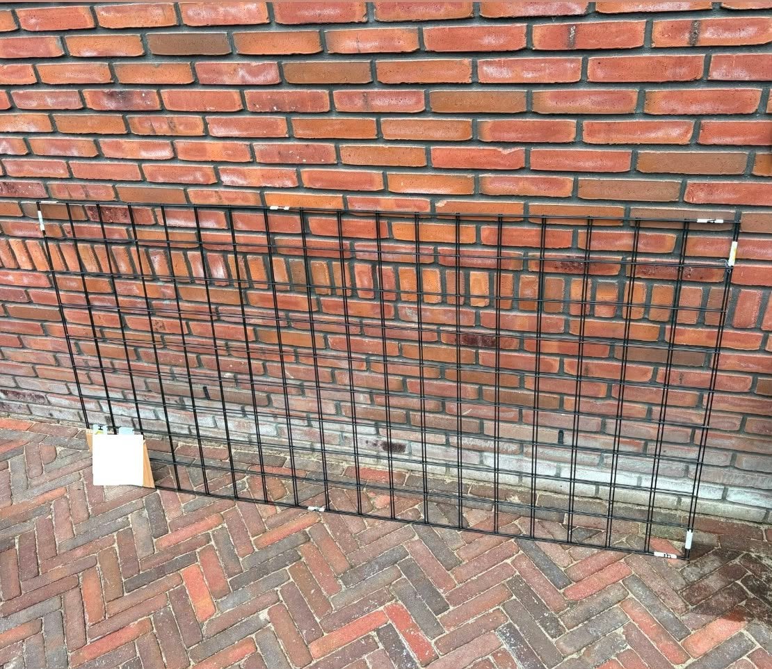 2 zwarte gaaspanelen 90 x 180 cm – verzinkt – 4 mm, Tuin en Terras, Ophalen, Nieuw, Minder dan 10 meter, Raster