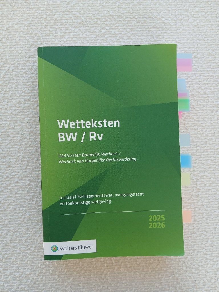 Wetteksten BW / Rv, Boeken, Overige vakken, Ophalen of Verzenden, Zo goed als nieuw, Wolters Kluwer
