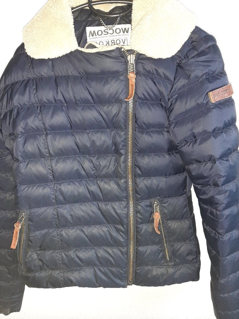 Moscow dames winterjas donker blauw maat S., Kleding | Dames, Jassen | Winter, Maat 38/40 (M), Blauw, Ophalen of Verzenden, Moscow