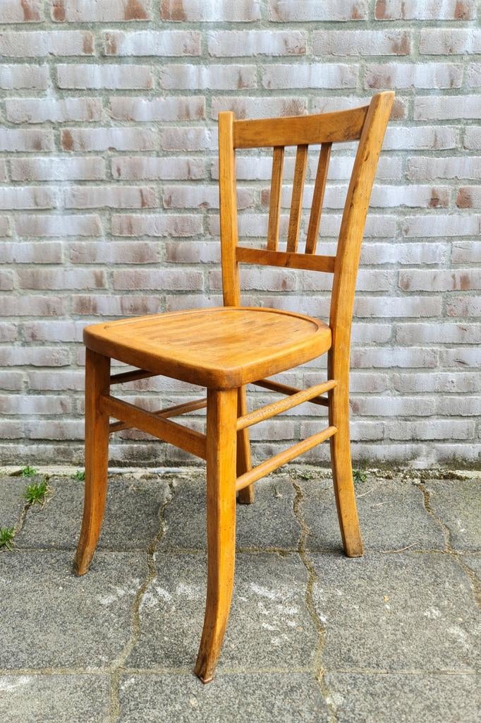 Vintage Franse bistro stoel jaren 40 / 50 Baumann stijl, Ophalen
