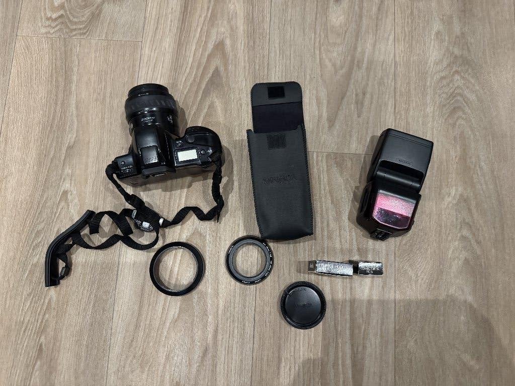 Minolta Dynax 3xi analoge spiegelreflexcamera + schouderriem, Ophalen, Gebruikt, Spiegelreflex, Minolta