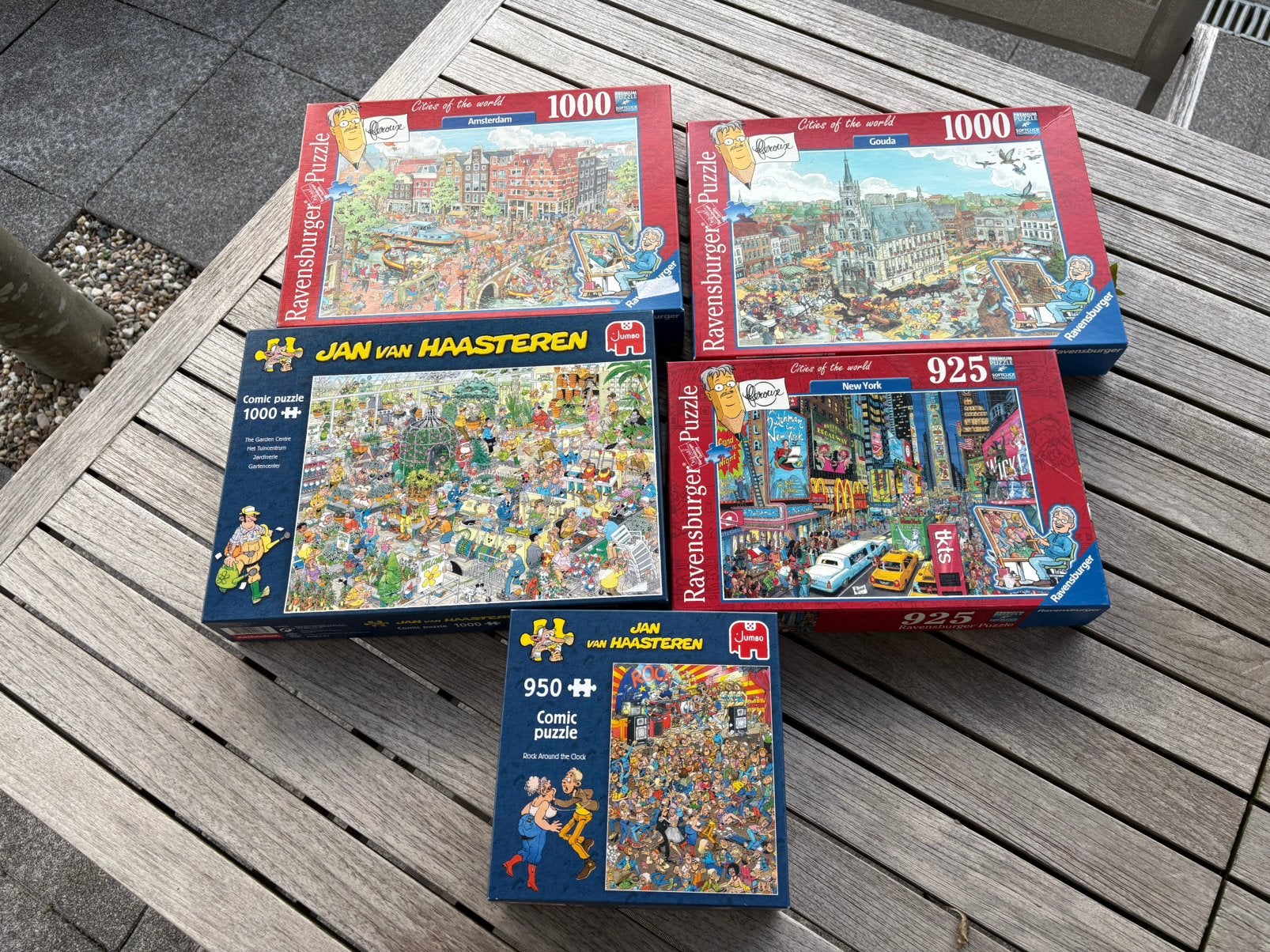 Te koop 6 van Haasteren puzzels, Ophalen of Verzenden, 500 t/m 1500 stukjes, Zo goed als nieuw, Legpuzzel