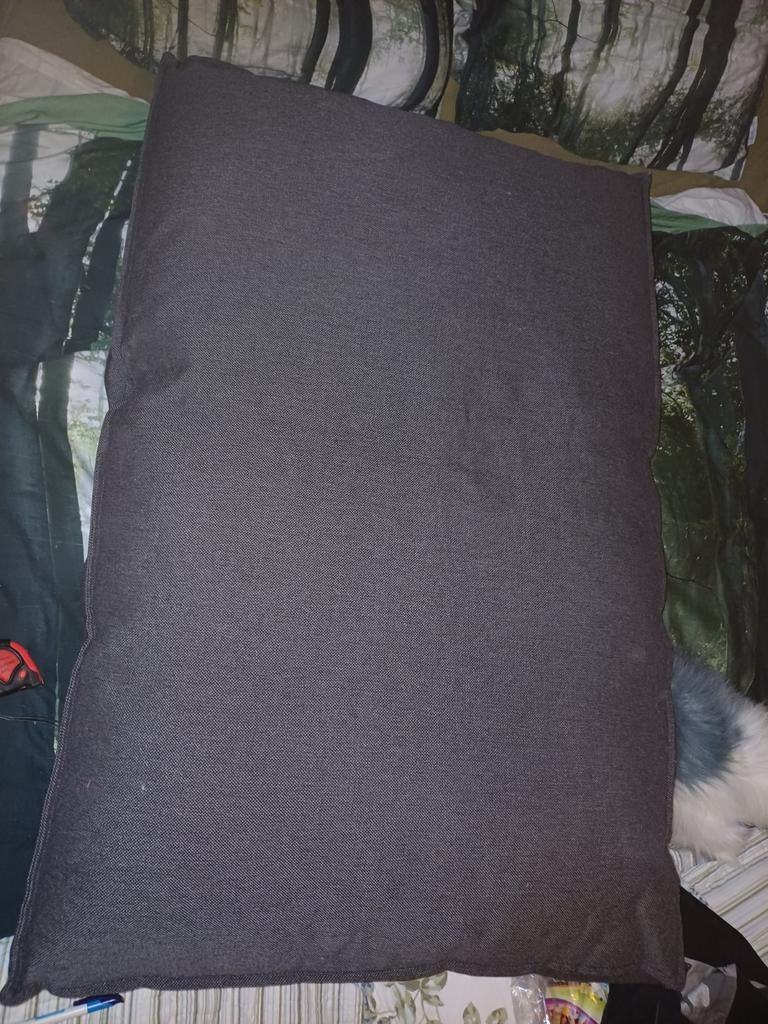 Palletkussen met vulling - zo goed als nieuw, Huis en Inrichting, Ophalen of Verzenden, Zo goed als nieuw, Grijs, Rechthoekig