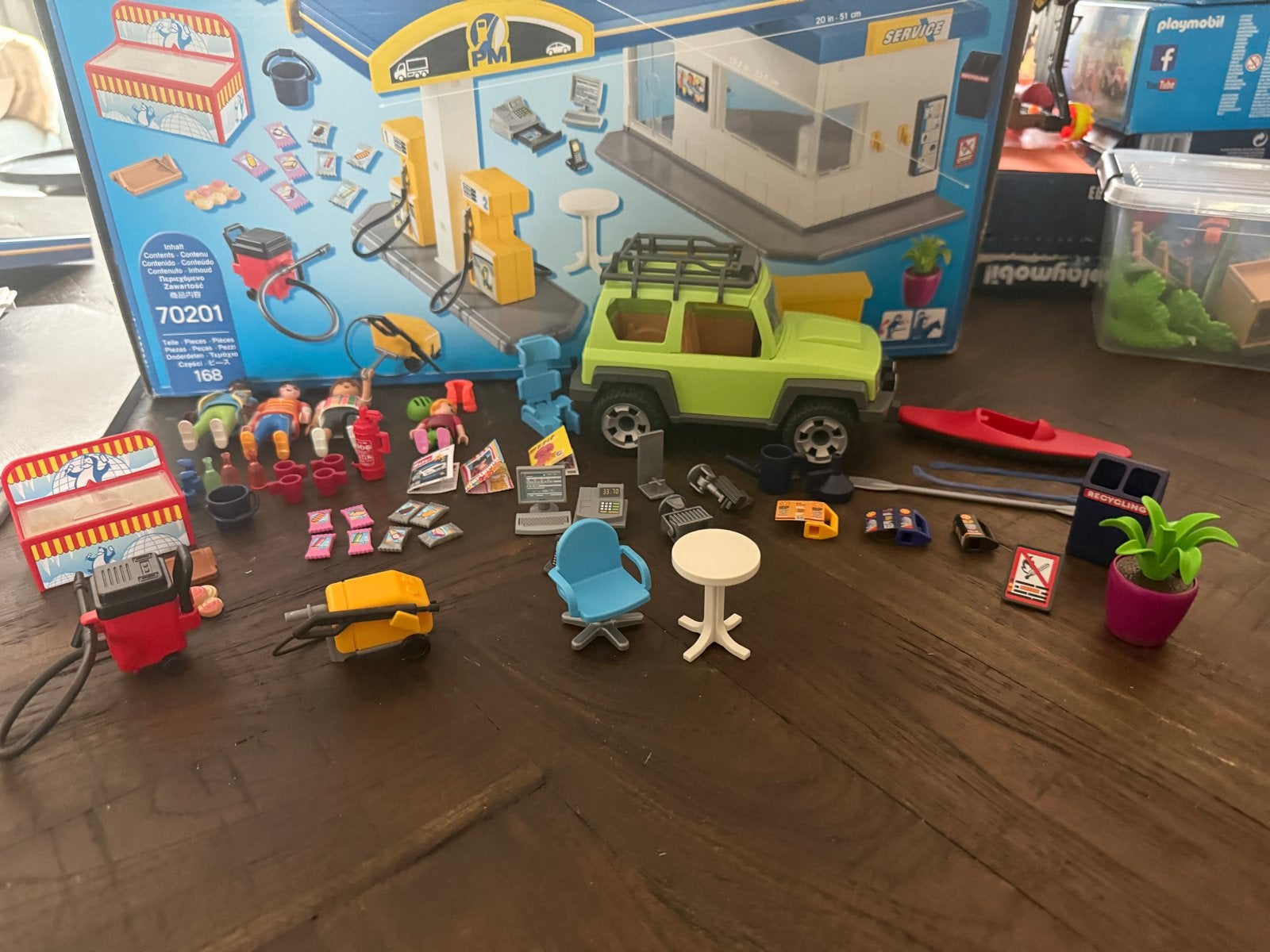 Playmobil City Life Tankstation met Jeep en accessoires, Ophalen, Gebruikt, Jongen of Meisje