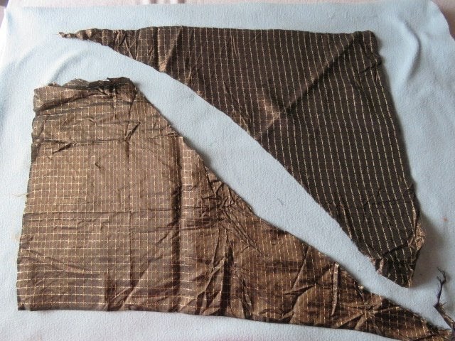 2 restlapjes vintage stof voor maar 1 euro #9, Hobby en Vrije tijd, Stoffen en Lappen, Bruin, Nieuw, Ophalen of Verzenden, 30 tot 120 cm