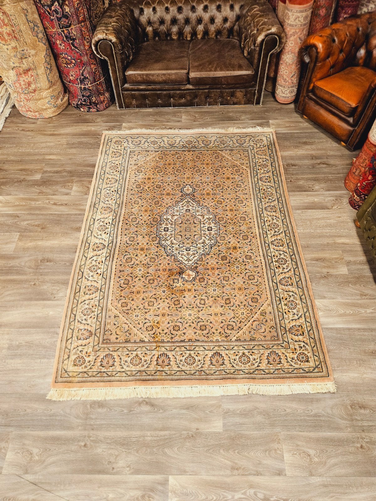 Perzisch Handgeknoopt Bidjar Tapijt. 170 x 250, Perzisch, 200 cm of meer, Ophalen of Verzenden, Zo goed als nieuw
