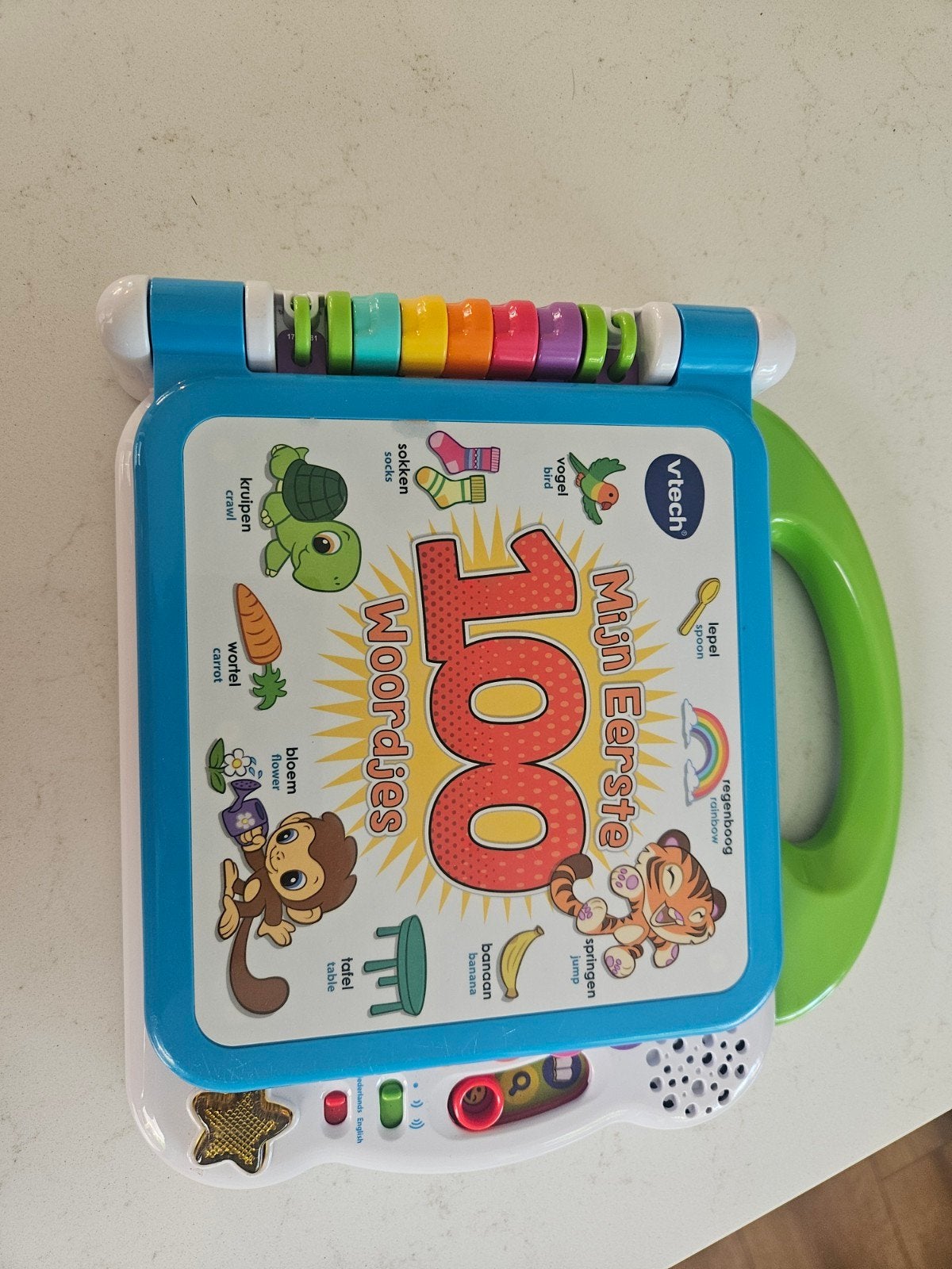 VTech Mijn Eerste 100 Woordjes - Interactief Leerboek, Ophalen of Verzenden, Zo goed als nieuw, 6 maanden tot 2 jaar