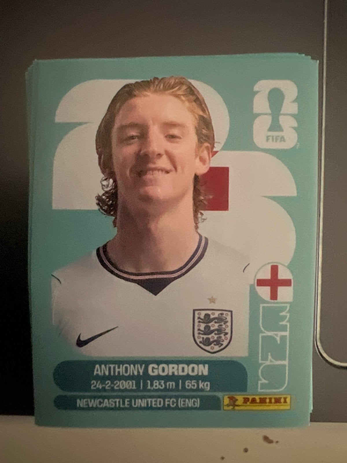 Panini FIFA wk 2026Anthony Gordon Sticker Newcastle, Verzenden, Zo goed als nieuw, Buitenlandse clubs, Spelerskaart